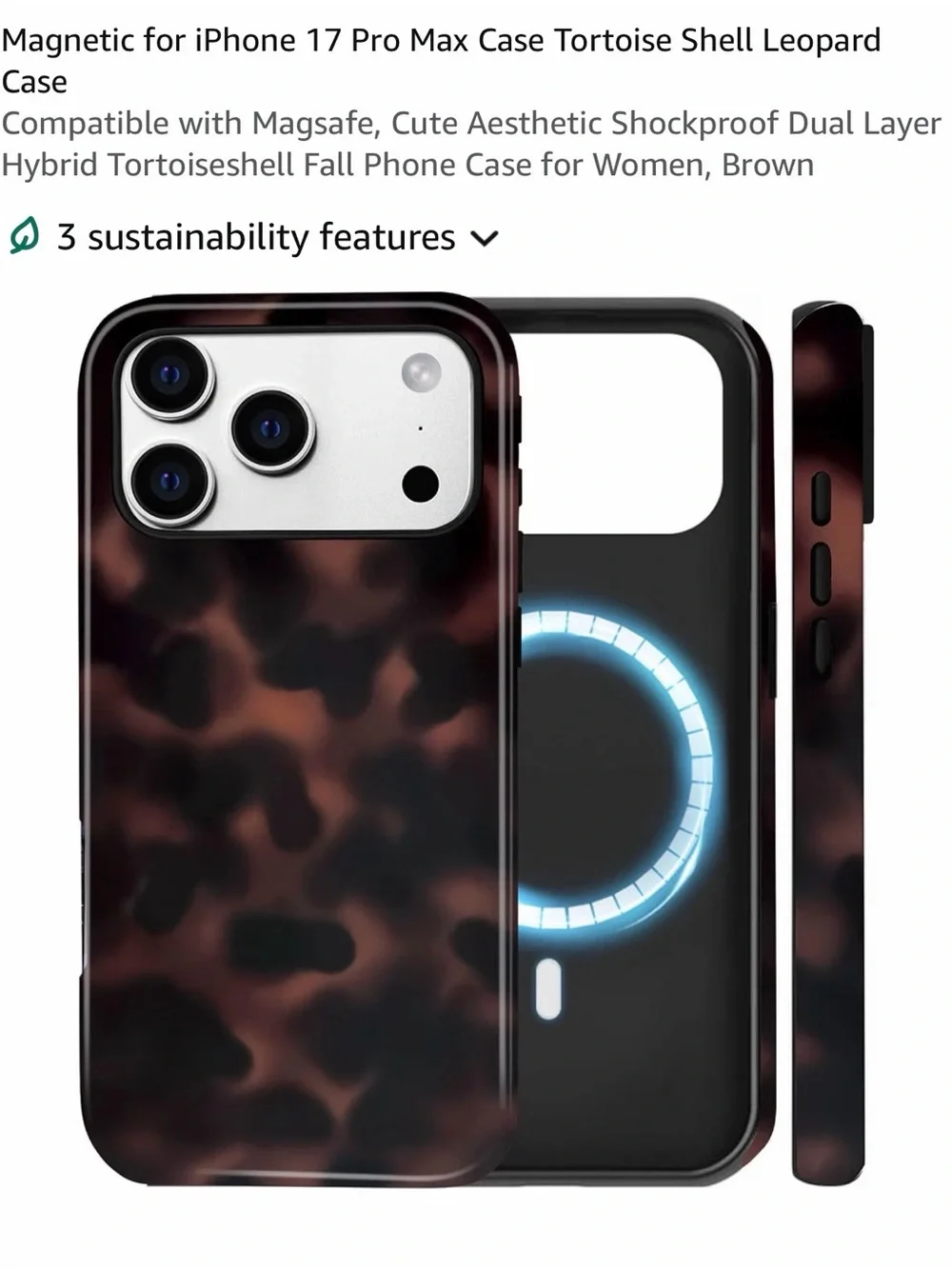 Tortoiseshell iPhone 17pro max Case